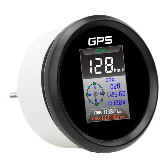 GPS Speed Gauge, 85mm Digital GPS Speedometer Knots MPH KMH LED Backlight Antifog IP67 Waterproof Replacement for 9 to 32V Boat Yacht Car Motorcycle