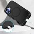 thumbnail image 5 of I-HONVA For iPhone 16 Plus Case Compatible with MagSafe,3-Layer Military Grade Drop Protection Anti-Slip Rugged Shockproof Dustproof Protection 6.7 inch Phone Case,Full Black, 5 of 6