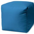 thumbnail image 5 of 17  Cool Bright Teal Blue Solid Color Indoor Outdoor Pouf Ottoman, 5 of 6