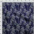 thumbnail image 4 of oneOone Silk Tabby Blue Fabric Tropical Palm Tree Fabric For Sewing Printed Craft Fabric By The Yard 42 Inch Wide, 4 of 4