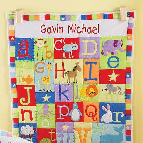 personalized baby alphabet quilt