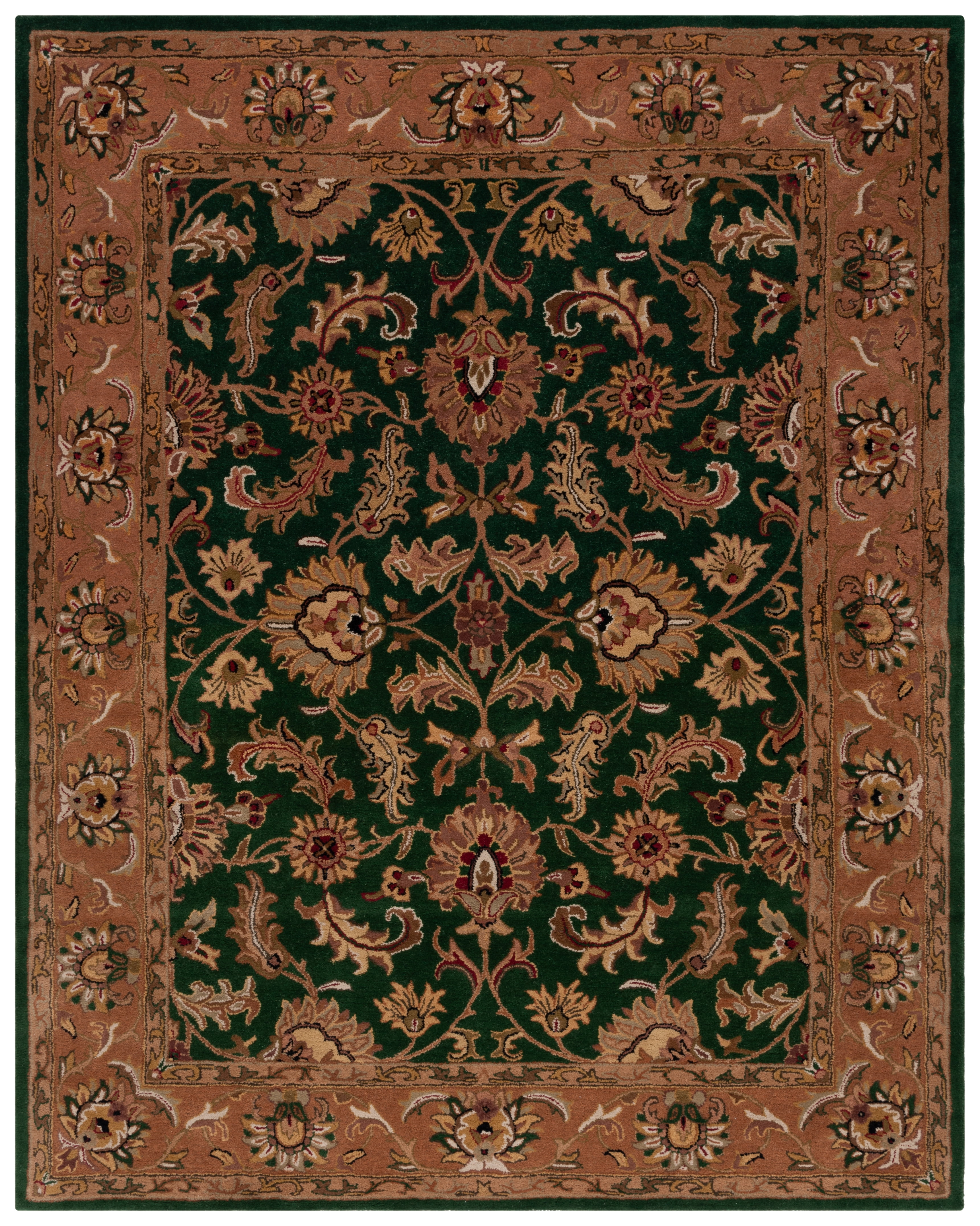 Safavieh Heritage Valery Oriental Wool Area Rug, Dark Green/Gold, 9'6" x 13'6"