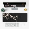 thumbnail image 2 of Japanese Plum Blossoms Black Mouse Pad (31.5 × 11.8 × 0.12 inch) Extended Large Mouse Mat Desk Pad, Stitched Edges Mousepad,Non-Slip Rubber Base,Gaming Mouse Pad XL., 2 of 7