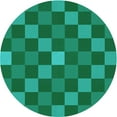 thumbnail image 1 of Ahgly Company Tapis Rond Lavable en Machine Intérieur Transitionnel Vert Forêt, 4 Pieds Rond, 1 of 7