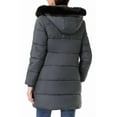thumbnail image 4 of Women's Long Quilted Winter Coat Thicken Puffer Jacket Waterproof Outwear with Faux Fur Hood, Gray XXL, 4 of 8