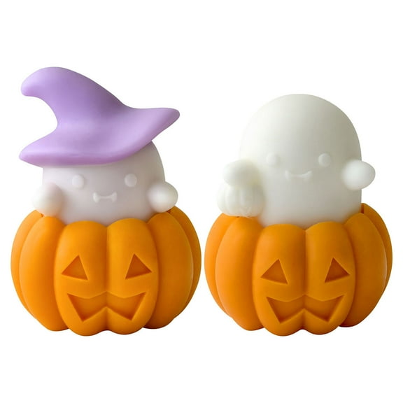 Halloween Ghost Pumpkin Candle Molds, 3D Halloween Ghost Shape Silicone Molds for Candle Making, Resin Molds for Soy Wax Aromatherapy Soap, Chocolate, Polymer Clay, Home Decorations
