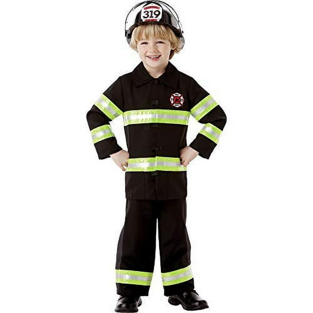 AMSCAN Reflective Firefighter Halloween Costume for Boys, Medium, with Included Accessories