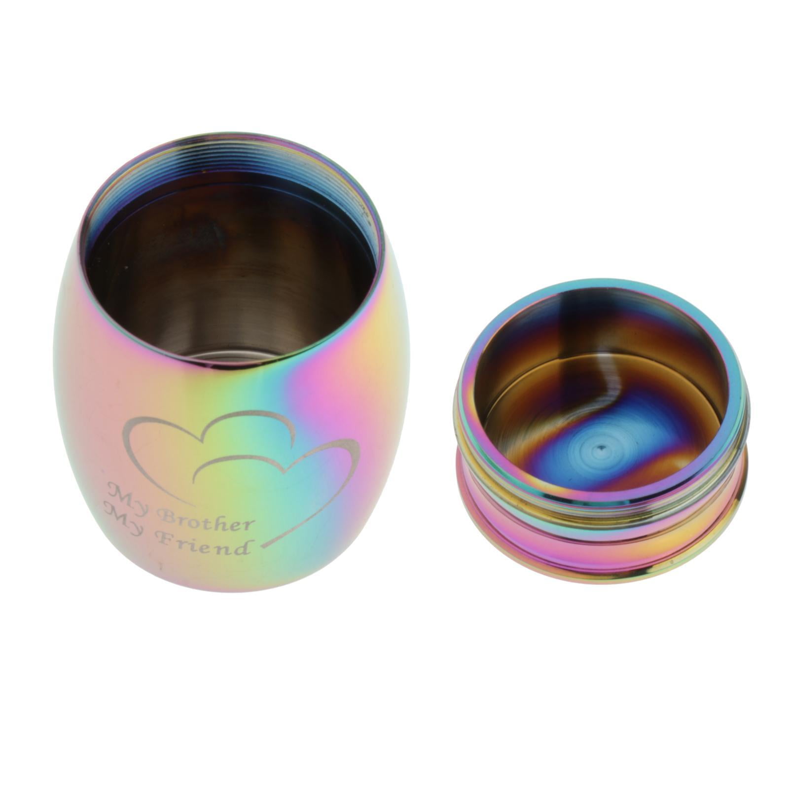 Milageto 2-3 of pack Pet dog and cat Funeral Ash Urn Small Stainless-Steel Ashed Jar Jewelry 2 Pcs