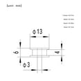thumbnail image 2 of 2GT 16T 3B Roue Synchrone Passive 16T Roue de Type H Poulie de Renvoi de Courroie en Aluminium de Type H Accessoire d'Imprimante 3D, 2 of 7