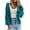 Lake Blue, variant on PRETTYGARDEN Women's Chunky Knit Open Front Sweater Long Sleeve Button Loose Short Cardigan Outerwear Coats