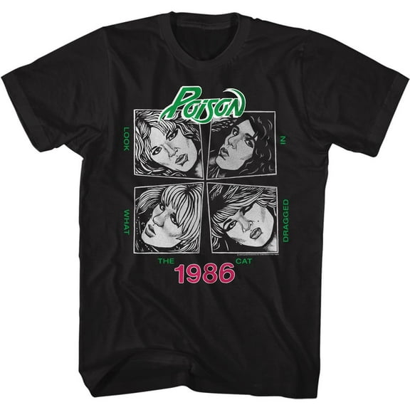 Poison Sketched Black Adult Classic T-Shirt