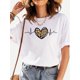thumbnail image 1 of Camiseta básica para mujer veranoA Round-Neck Printed T-Shirt, Vintage Casual Printed Top for Women.Father's Day, Mother's Day, New Year, Spring Festival, Valentine's Day, Independence Day, birthday, 1 of 6