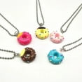 thumbnail image 6 of WINDLAND Acrylic Mini Donuts Pendant Necklace Metal Bead Chain Collar Necklaces Jewelry, 6 of 16