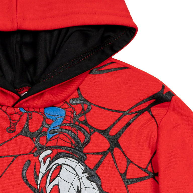 Marvel Spider-man Miles Morales Big Boys Fleece Half Zip Hoodie
