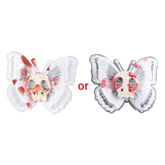 Duckbill Hair Clip for Butterfly Skull Hair Barrette Halloween Trendy Ponytail Decor Cosplay Hair