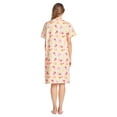 thumbnail image 3 of Casual Nights Women's Woven Snap-Front Lounger House Dress, 3 of 5