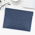 thumbnail image 2 of File Folder - PU Leather A4 Document Holder File Organizer Filing Envelope Portfolio Case Tablet Sleeve with Magnetic Snap Closure & Front Pockets for Home School Office Stationery Navy, 2 of 6