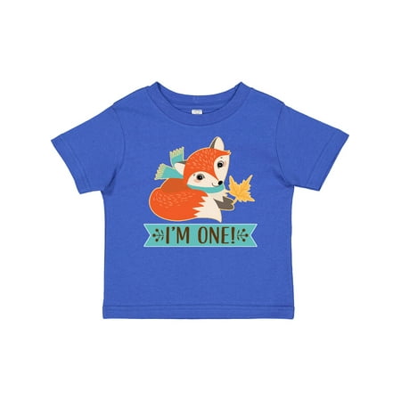 

Inktastic 1st Birthday Woodland Fox 1 Year Old Gift Baby Boy or Baby Girl T-Shirt