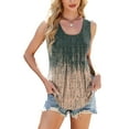 thumbnail image 5 of Deago Womens Tie Dye Summer Tank Tops Sleeveless Crew Neck T Shirt Pleated Front Flowy Casual Loose Fit Tunic Blouses, 5 of 10