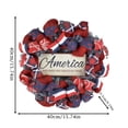 thumbnail image 3 of Patriotic Front Door Wreath, Welcome Sign for Front Door, Patriotic Porch Decor, Independence Day Decorations, 16 Inch Diameter Red White Blue Burlap Mesh Hanging Wreath with, 3 of 8
