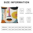 thumbnail image 5 of Nawypu  Boho Abstract Pillow Covers Colorful Woman Face Line Cute Pillow Cases Mid Century Aesthetic Modern Boho Pillows Decorative Throw Pillows for Bed Couch Living Room, 5 of 5