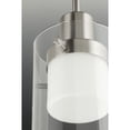 thumbnail image 3 of Progress Lighting Moderna 1-Light Pendant, Brushed Nickel, Clear Outer Glass, Etched White Inner Glass, 3 of 7
