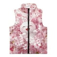 thumbnail image 4 of Yuyamidu Cherry Blossom Cat Vest for Toddler Girls 4T Zip Up Fuzzy Fleece Vest with Pockets Fall Winter Warm Outerwear Warm Sleeveless Jacket for Outdoor Play, 4 of 6