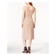 thumbnail image 2 of J.O.A. Womens Beige Sleeveless V Neck Below The Knee Evening Fit + Flare Dress L, 2 of 2