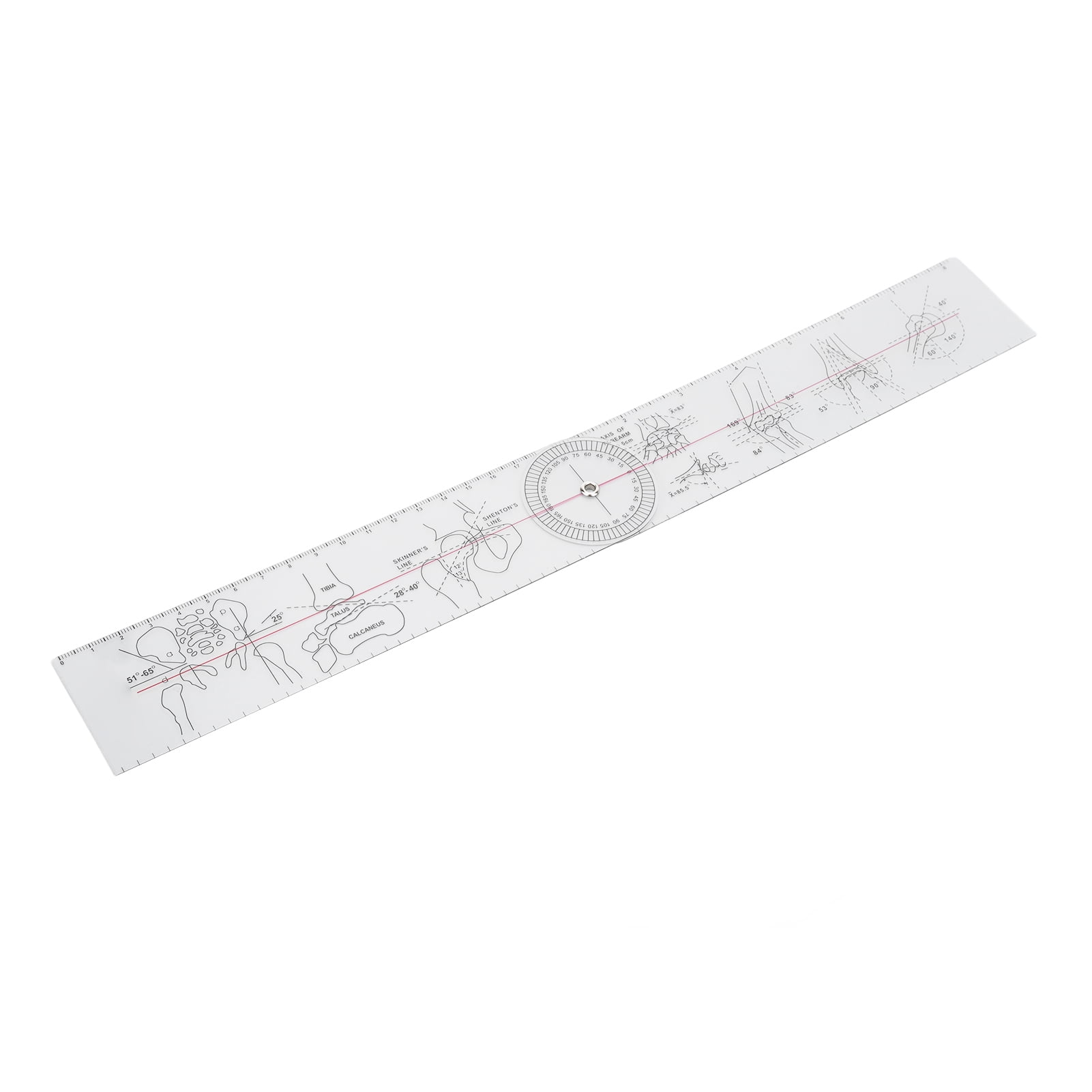 Orthopedic Angle Ruler, Clear Print Joints Measuring Tool Goniometer ...