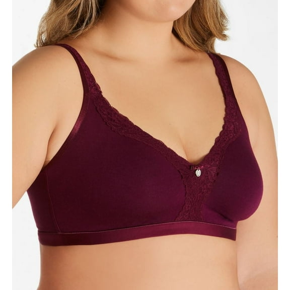 Curvy Couture Women's Plus Size Cotton Luxe Wireless Bra
