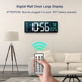 thumbnail image 2 of GHSDFBB Digital Wall Clock Large Display, 16" Large Wall Clocks with Remote Control for Living Room Gym Shop Warehouse Office Garage Decor, Auto Brightness Dimmer Reloj De Pared with Date Week T, 2 of 7