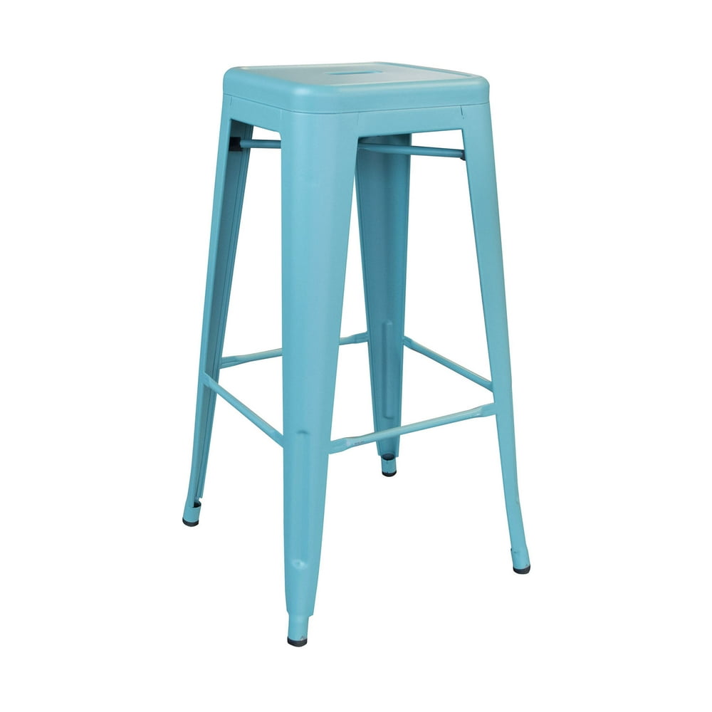 Offex Indoor/Outdoor 30 inch Metal Bar Stool Teal