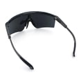 thumbnail image 6 of Mens 80s Vibe Color Mirror Rimless Oversized Shield Sport Sunglasses [Slate - Purple Mirror], 6 of 7