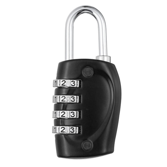 Uxcell Combination Lock, 4 Digit Outdoor Padlock Waterproof Locker Lock for Luggage Suitcase, Gym Locker, Toolbox, Black