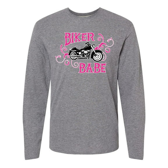 Inktastic Biker Babe Long Sleeve T-Shirt