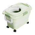 thumbnail image 1 of Hyasfey Folding Rice Storage Container BPA-Free Large Capacity Collapsible Sugar Cereal Storage Bin Dispenser with Rolling Wheels, 1 of 8