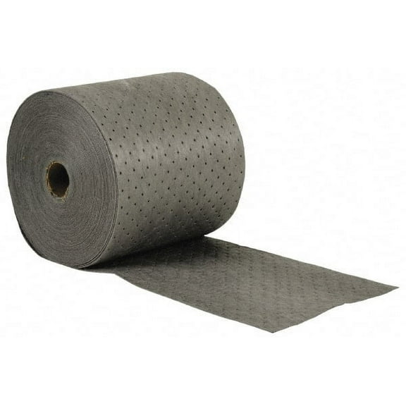 Sorbent Roll, 24 gal, 15 in x 150 ft, Universal, Gray, Polypropylene
