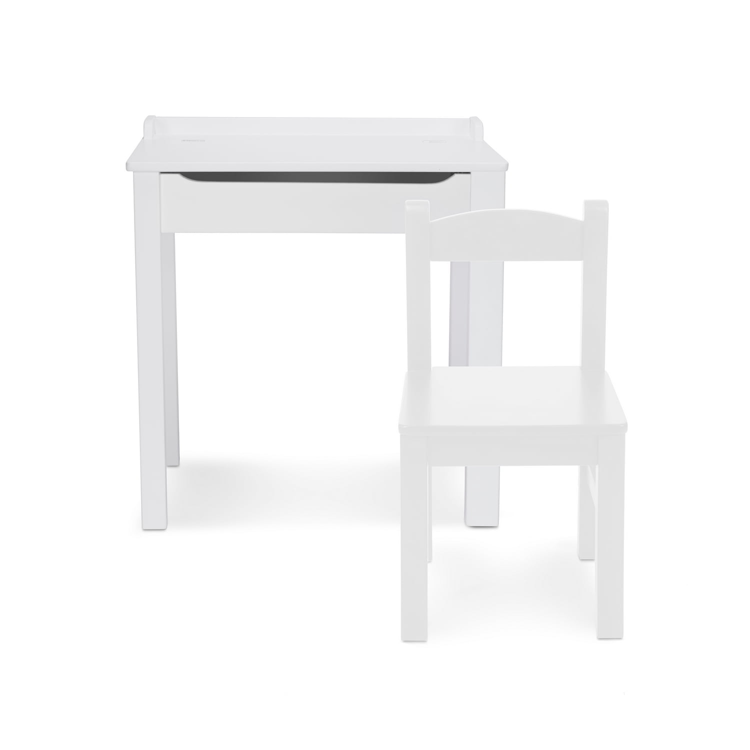 Melissa & Doug Learn-to-Play Piano with Wooden Lift-Top Desk & Chair, White