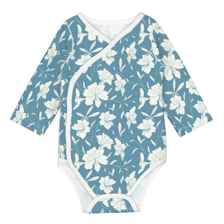 

Matuu Lilies Flowers for Baby Long-Sleeve Bodysuit Soft Cotton Comfortable and Breathable Perfect for Newborns and Infants
