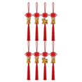 thumbnail image 1 of 8 Pieces Chinese Knot Decoration Golden Chinese Year of Red Hanging Chinese Feng Shui Decor, 1 of 5