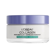 L'Oreal Paris Collagen Moisture Filler Face Cream, Anti-Aging Face Moisturizer, Non-Greasy Skin Care Formula Fragrance Free, 1.7oz