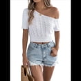 thumbnail image 2 of Tops de Verano para Mujer, Suéteres de Crochet, Ropa de Resort, Tops de Punto Calados de Corta, Pareo de Playa 2025 L, 2 of 10