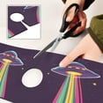 thumbnail image 6 of Yayeee Faucet Mat for Kitchen Sink 14.7" Diatomite Long Splash Guard Pad, Colorful UFO, 6 of 7