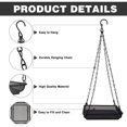 thumbnail image 3 of XYADX 2 Pack Wild Bird Feeder Tray, Heavy Duty Metal Mesh Platform Seed Feeder with Durable Chains for Outdoor Garden Use, 3 of 7