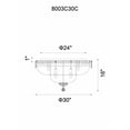 thumbnail image 3 of CWI Lighting Stefania 16 Light Bowl Flush Mount With Chrome Finish, 3 of 3