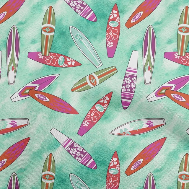 oneOone Georgette Viscose Turquoise Green Fabric Beach Sewing Craft Projects Fabric Prints By Yard 42 Inch Wide