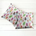 thumbnail image 6 of Ambesonne Ice Cream Throw Pillow Cover 2 Pack, Surreal Exotic, 18", Multicolor, 6 of 7