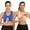 Blue+Apricot, variant on Women's Yoga Sports Bras Training Stretch Tank Top High Impact Padded Bra Front Zipper Closure