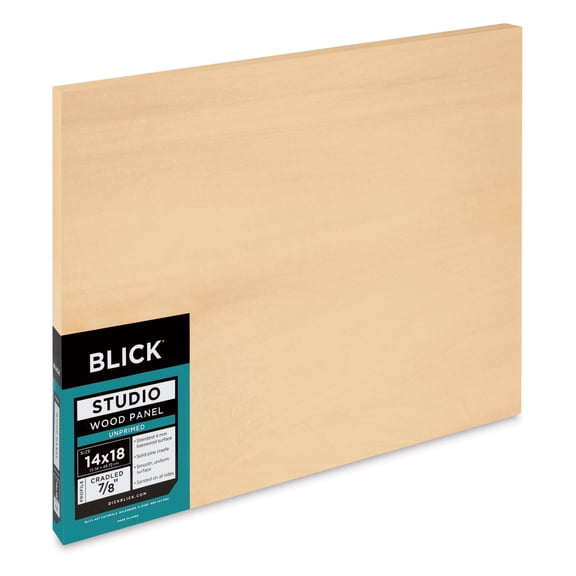 Blick Studio Artists' Wood Panel - Flat Cradle, 14" x 18", 7/8" Cradle