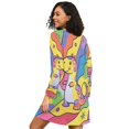 thumbnail image 2 of FORMRS Womens Long Sleeve Nightgowns Crew Neck Sleep Shirt Soft Pajamas Sizes S-3XL, Vibrant Dinosaur, 2 of 8